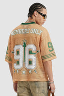 Loose Fit Mesh Baseball Jersey - Orange