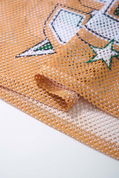 Loose Fit Mesh Baseball Jersey - Orange