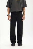 Stretch Twill Slim Flare Pants - Black