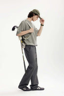 Stretch Twill Slim Flare Pants - Dark Gray