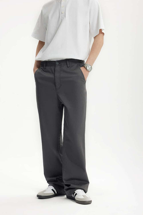 Stretch Twill Slim Flare Pants - Dark Gray