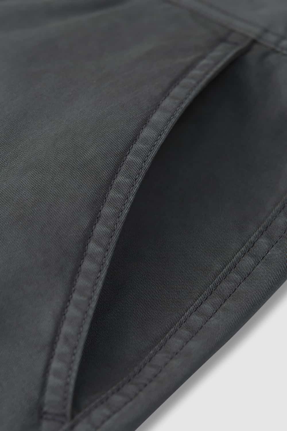 Stretch Twill Slim Flare Pants - Dark Gray