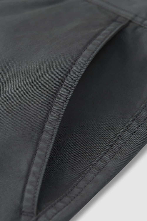 Stretch Twill Slim Flare Pants - Dark Gray