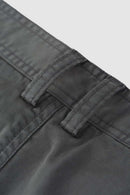 Stretch Twill Slim Flare Pants - Dark Gray