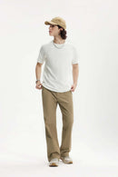 Stretch Twill Slim Flare Pants - Khaki