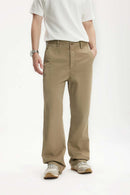 Stretch Twill Slim Flare Pants - Khaki