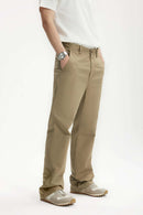 Stretch Twill Slim Flare Pants - Khaki