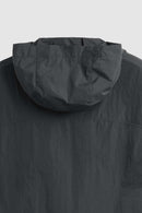 Hooded Nylon Utility Vest - Dark Gray