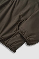 Water-Repellent Half-Zip Hooded Jacket - Brown
