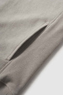 Loose Fit Fleece Half-Zip Sweatshirt - Khaki