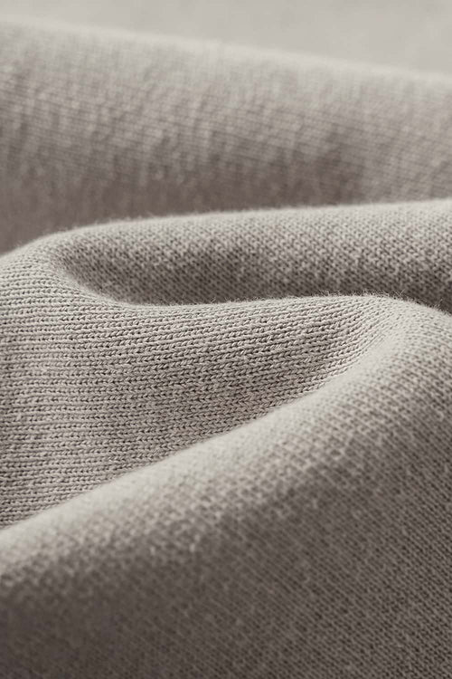 Loose Fit Fleece Half-Zip Sweatshirt - Khaki