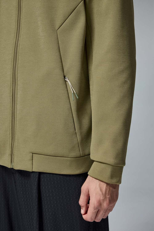 Four-Way Stretch Zip Jacket - Mud Green