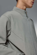 Four-Way Stretch Zip Jacket - Stone Gray