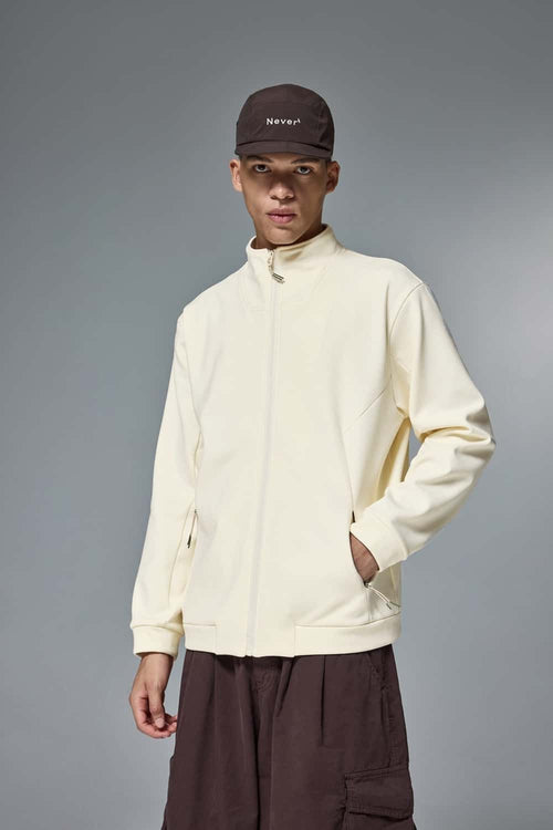 Four-Way Stretch Zip Jacket - White