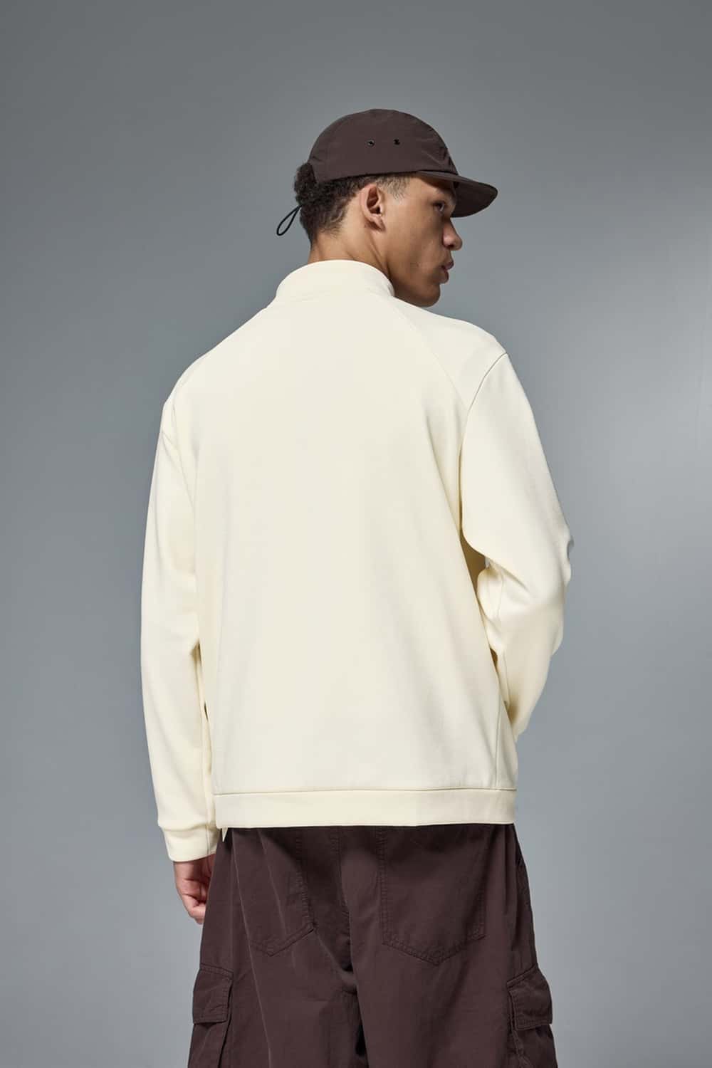 Four-Way Stretch Zip Jacket - White