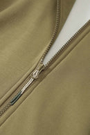 Smooth Stretch Zip Hoodie - Mud Green