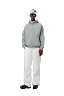 Smooth Stretch Zip Hoodie - Stone Gray