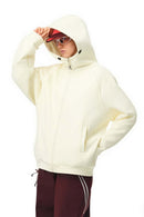 Smooth Stretch Zip Hoodie - White