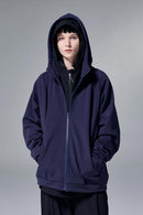 Relaxed Hooded Zip Jacket - Eclipse Blue