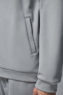 Relaxed Hooded Zip Jacket - Stone Gray