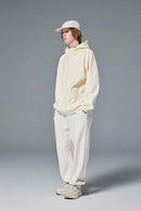 Relaxed Hooded Zip Jacket - White
