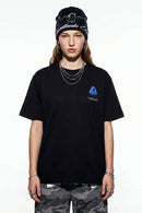 Graphic Back Print Crewneck T-Shirt - Black
