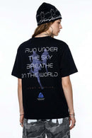 Graphic Back Print Crewneck T-Shirt - Black