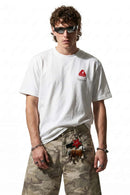 Graphic Back Print Crewneck T-Shirt - White