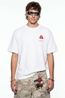 Graphic Back Print Crewneck T-Shirt - White