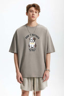 Heavyweight Bulldog Graphic T-Shirt - Smoke Gray