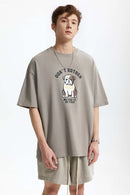 Heavyweight Bulldog Graphic T-Shirt - Smoke Gray