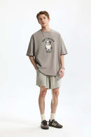 Heavyweight Bulldog Graphic T-Shirt - Smoke Gray