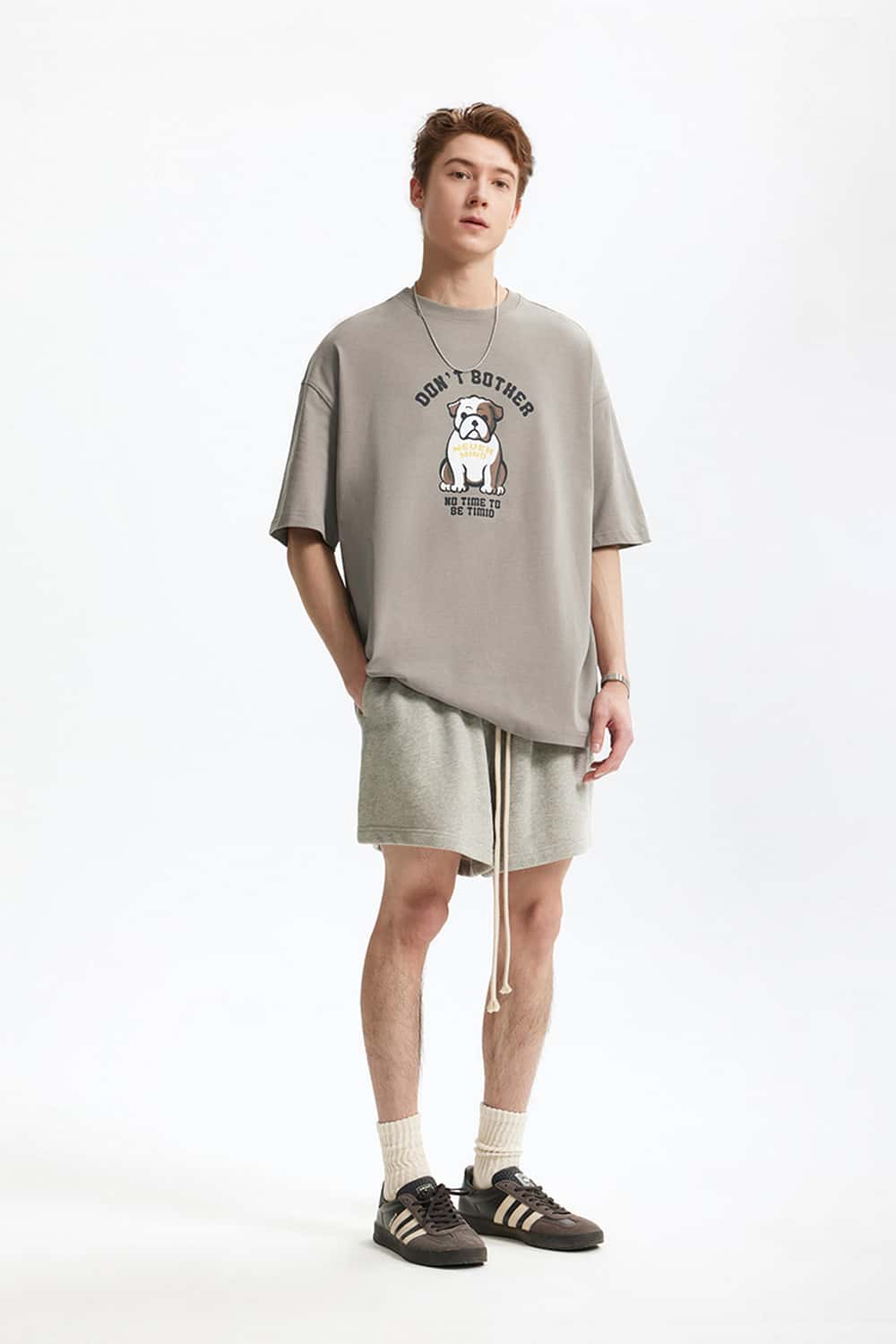 Heavyweight Bulldog Graphic T-Shirt - Smoke Gray