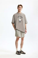 Heavyweight Bulldog Graphic T-Shirt - Smoke Gray