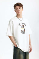 Heavyweight Bulldog Graphic T-Shirt - White