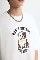 Heavyweight Bulldog Graphic T-Shirt - White