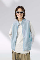 Heat-Retaining Textured Utility Vest - Blue