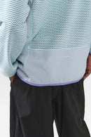 Wavy Textured Zip Jacket - Blue