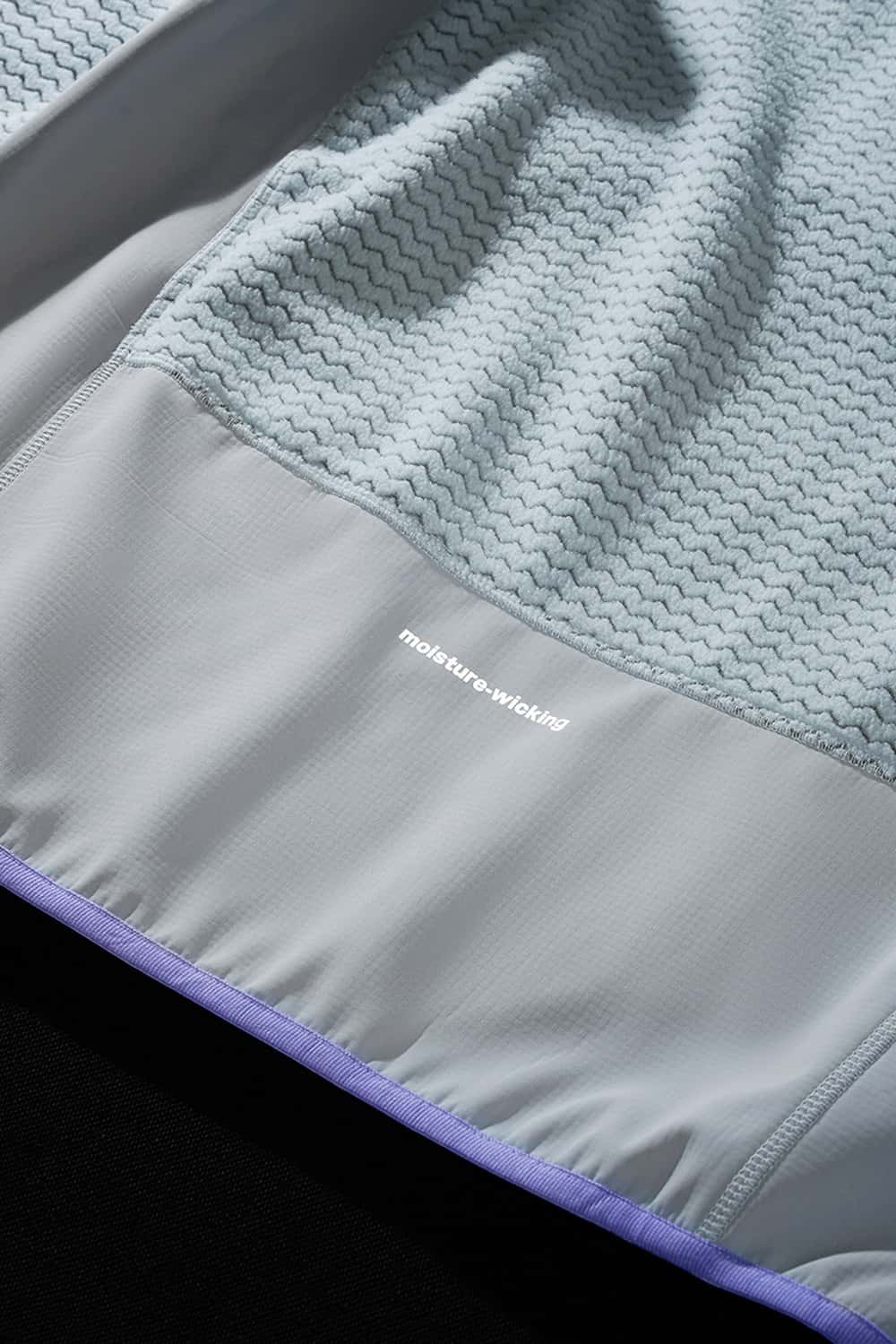 Wavy Textured Zip Jacket - Blue