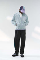 Wavy Textured Zip Jacket - Blue
