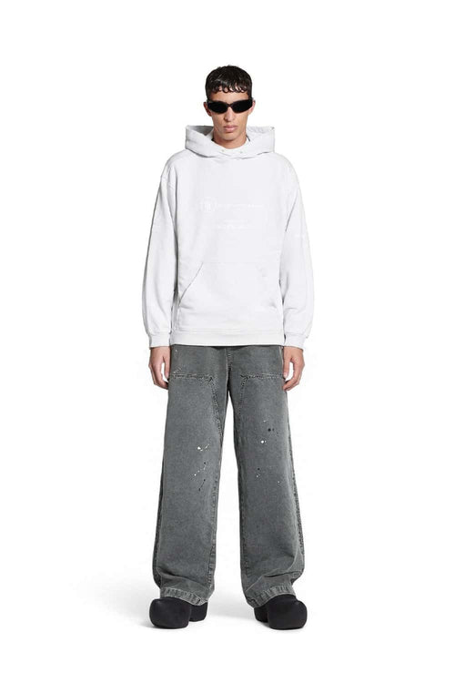 Washed Painter Wide-Leg Utility Pants - Black