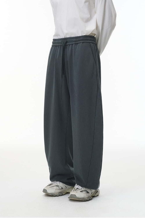 Heavyweight Curved-Leg Sweatpants - Dark Gray