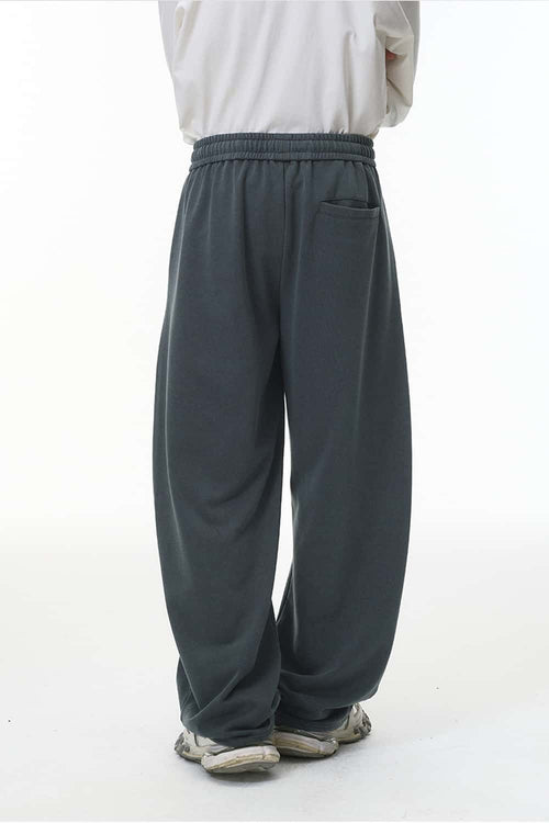 Heavyweight Curved-Leg Sweatpants - Dark Gray