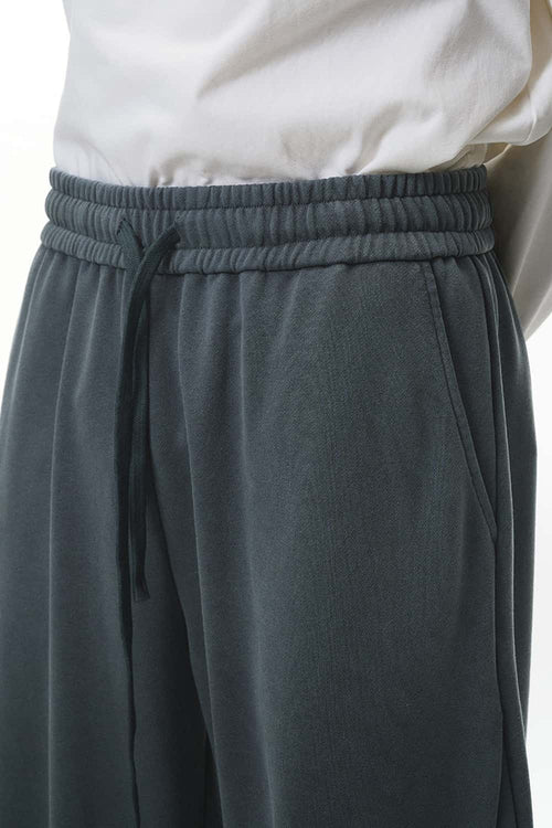 Heavyweight Curved-Leg Sweatpants - Dark Gray