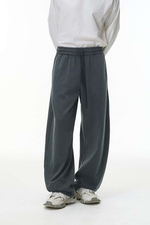 Heavyweight Curved-Leg Sweatpants - Dark Gray