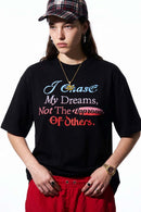 Gradient Graphic Oversized T-Shirt - Black