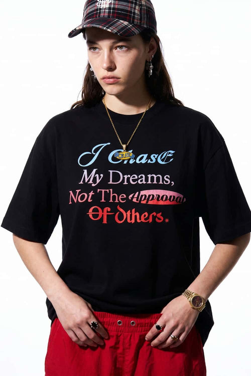 Gradient Graphic Oversized T-Shirt - Black