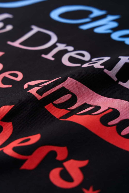 Gradient Graphic Oversized T-Shirt - Black