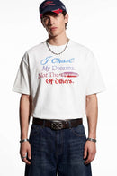 Gradient Graphic Oversized T-Shirt - White