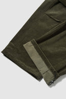 Corduroy Wide-Leg Casual Pants - Green